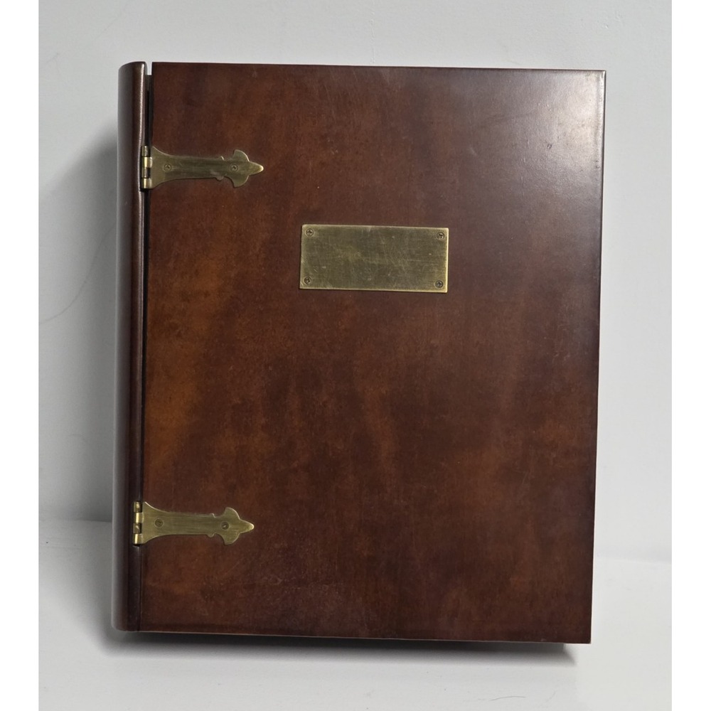 Bombay Company Large Unisex Wood Bible Memory Keepsake Book Storage Box 1991